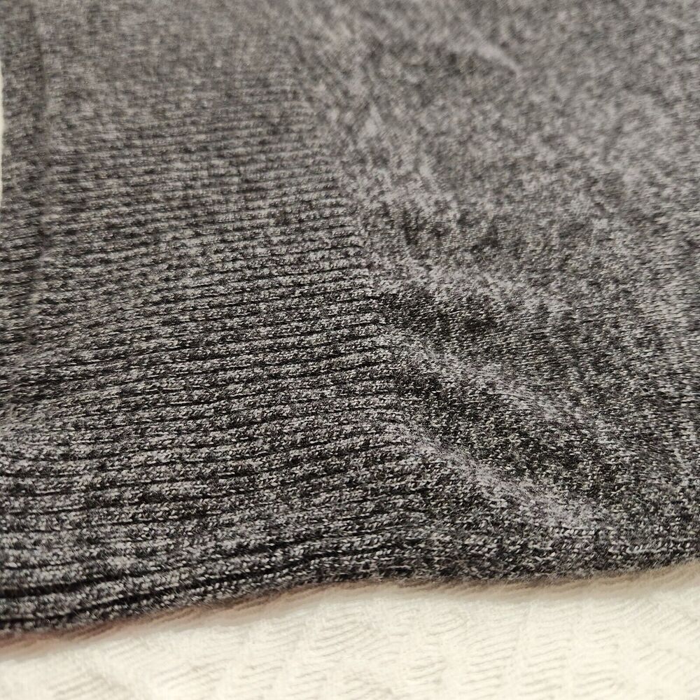 Chelsea and Theodore Top Sweater XL Gray Charcoal Fringed Cowl Neck Wool Blend. - Picture 9 of 12